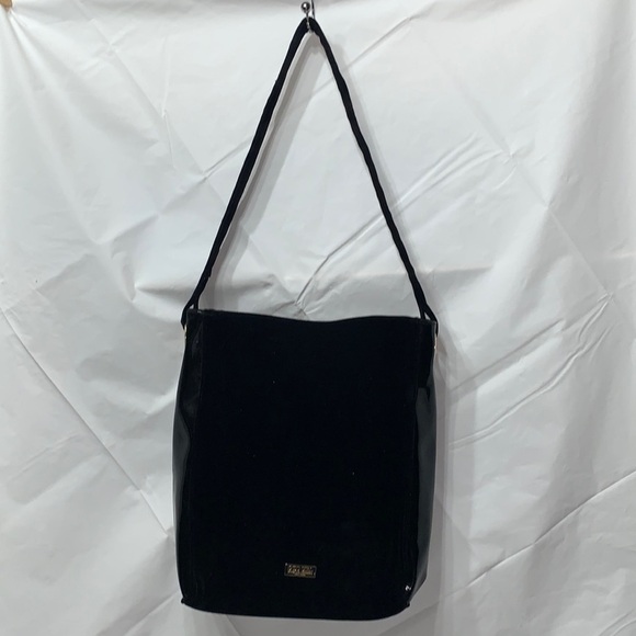 CAROLINA Herrera New York Good Girl Black Polyester Velvet and Faux Leather Tote - Picture 1 of 9